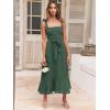 imageANRABESS Womens Square Neck Ruffle Split Midi Elegant Formal Wedding Guest Cocktail Bridesmaid Graduation Party DressesGreen