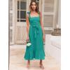 imageANRABESS Womens Square Neck Ruffle Split Midi Elegant Formal Wedding Guest Cocktail Bridesmaid Graduation Party DressesLake Green
