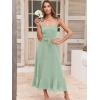 imageANRABESS Womens Square Neck Ruffle Split Midi Elegant Formal Wedding Guest Cocktail Bridesmaid Graduation Party DressesLight Green