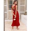 imageANRABESS Womens Square Neck Ruffle Split Midi Elegant Formal Wedding Guest Cocktail Bridesmaid Graduation Party DressesRed