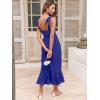 imageANRABESS Womens Square Neck Ruffle Split Midi Elegant Formal Wedding Guest Cocktail Bridesmaid Graduation Party DressesRoyal Blue