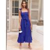 imageANRABESS Womens Square Neck Ruffle Split Midi Elegant Formal Wedding Guest Cocktail Bridesmaid Graduation Party DressesRoyal Blue