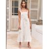 imageANRABESS Womens Square Neck Ruffle Split Midi Elegant Formal Wedding Guest Cocktail Bridesmaid Graduation Party DressesWhite