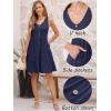 imageANRABESS Womens Summer Beach Vacation Dresses V Neck Sleeveless Casual Button Down A Line Swing Mini Sundresses with PocketsDeep Blue
