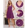 imageANRABESS Womens Summer Beach Vacation Dresses V Neck Sleeveless Casual Button Down A Line Swing Mini Sundresses with PocketsDeep Purple