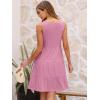 imageANRABESS Womens Summer Beach Vacation Dresses V Neck Sleeveless Casual Button Down A Line Swing Mini Sundresses with PocketsPink