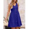 imageANRABESS Womens Summer Beach Vacation Dresses V Neck Sleeveless Casual Button Down A Line Swing Mini Sundresses with PocketsRoyal Blue