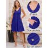 imageANRABESS Womens Summer Beach Vacation Dresses V Neck Sleeveless Casual Button Down A Line Swing Mini Sundresses with PocketsRoyal Blue