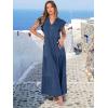 imageANRABESS Womens Summer Casual Maxi Dress V Neck Ruffle Sleeve Long Dresses Fashion Flowy Tiered Boho Beach Vacation SundressBlue