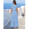 imageANRABESS Womens Summer Casual Maxi Dress V Neck Ruffle Sleeve Long Dresses Fashion Flowy Tiered Boho Beach Vacation SundressBlue Floral