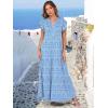 imageANRABESS Womens Summer Casual Maxi Dress V Neck Ruffle Sleeve Long Dresses Fashion Flowy Tiered Boho Beach Vacation SundressBlue Floral