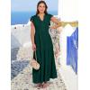 imageANRABESS Womens Summer Casual Maxi Dress V Neck Ruffle Sleeve Long Dresses Fashion Flowy Tiered Boho Beach Vacation SundressDeep Green