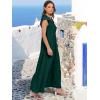 imageANRABESS Womens Summer Casual Maxi Dress V Neck Ruffle Sleeve Long Dresses Fashion Flowy Tiered Boho Beach Vacation SundressDeep Green