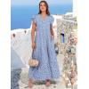 imageANRABESS Womens Summer Casual Maxi Dress V Neck Ruffle Sleeve Long Dresses Fashion Flowy Tiered Boho Beach Vacation SundressFloral Blue