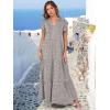 imageANRABESS Womens Summer Casual Maxi Dress V Neck Ruffle Sleeve Long Dresses Fashion Flowy Tiered Boho Beach Vacation SundressKhaki Polka Dot