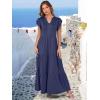 imageANRABESS Womens Summer Casual Maxi Dress V Neck Ruffle Sleeve Long Dresses Fashion Flowy Tiered Boho Beach Vacation SundressNavy Blue