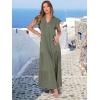 imageANRABESS Womens Summer Casual Maxi Dress V Neck Ruffle Sleeve Long Dresses Fashion Flowy Tiered Boho Beach Vacation SundressOlive