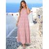imageANRABESS Womens Summer Casual Maxi Dress V Neck Ruffle Sleeve Long Dresses Fashion Flowy Tiered Boho Beach Vacation SundressPink Floral