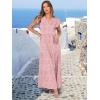 imageANRABESS Womens Summer Casual Maxi Dress V Neck Ruffle Sleeve Long Dresses Fashion Flowy Tiered Boho Beach Vacation SundressPink Floral