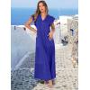 imageANRABESS Womens Summer Casual Maxi Dress V Neck Ruffle Sleeve Long Dresses Fashion Flowy Tiered Boho Beach Vacation SundressRoyal Blue