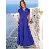 imageANRABESS Womens Summer Casual Maxi Dress V Neck Ruffle Sleeve Long Dresses Fashion Flowy Tiered Boho Beach Vacation SundressRoyal Blue