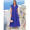 imageANRABESS Womens Summer Casual Maxi Dress V Neck Ruffle Sleeve Long Dresses Fashion Flowy Tiered Boho Beach Vacation SundressRoyal Blue