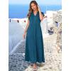 imageANRABESS Womens Summer Casual Maxi Dress V Neck Ruffle Sleeve Long Dresses Fashion Flowy Tiered Boho Beach Vacation SundressTeal Blue