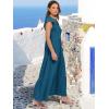 imageANRABESS Womens Summer Casual Maxi Dress V Neck Ruffle Sleeve Long Dresses Fashion Flowy Tiered Boho Beach Vacation SundressTeal Blue
