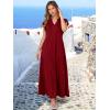 imageANRABESS Womens Summer Casual Maxi Dress V Neck Ruffle Sleeve Long Dresses Fashion Flowy Tiered Boho Beach Vacation SundressWine Red