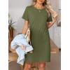 imageANRABESS Womens Summer Casual T Shirt Dresses Short Sleeve Crewneck Striped Mini Shift Dress 2025 Beach Vacation OutfitsArmy Green