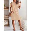 imageANRABESS Womens Summer Casual T Shirt Dresses Short Sleeve Crewneck Striped Mini Shift Dress 2025 Beach Vacation OutfitsLight Khaki Beige