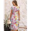 imageANRABESS Womens Summer Short Sleeve ALine Midi Dresses Casual Floral TShirt Dresses Flowy Beach Sundress with PocketsMulticolour Floral