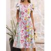 imageANRABESS Womens Summer Short Sleeve ALine Midi Dresses Casual Floral TShirt Dresses Flowy Beach Sundress with PocketsMulticolour Floral