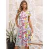 imageANRABESS Womens Summer Short Sleeve ALine Midi Dresses Casual Floral TShirt Dresses Flowy Beach Sundress with PocketsMulticolour Floral