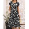 imageANRABESS Womens Summer Short Sleeve ALine Midi Dresses Casual Floral TShirt Dresses Flowy Beach Sundress with PocketsPrint Black Floral