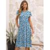 imageANRABESS Womens Summer Short Sleeve ALine Midi Dresses Casual Floral TShirt Dresses Flowy Beach Sundress with PocketsPrint Blue Yellow Floral