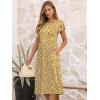 imageANRABESS Womens Summer Short Sleeve ALine Midi Dresses Casual Floral TShirt Dresses Flowy Beach Sundress with PocketsPrint Floral