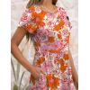 imageANRABESS Womens Summer Short Sleeve ALine Midi Dresses Casual Floral TShirt Dresses Flowy Beach Sundress with PocketsPrint Pink Orange Floral