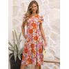 imageANRABESS Womens Summer Short Sleeve ALine Midi Dresses Casual Floral TShirt Dresses Flowy Beach Sundress with PocketsPrint Pink Orange Floral