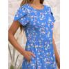 imageANRABESS Womens Summer Short Sleeve ALine Midi Dresses Casual Floral TShirt Dresses Flowy Beach Sundress with PocketsPrint White Pink Floral