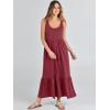 imageANRABESS Womens Summer Sleeveless Maxi Sundress Swing Casual Flowy Tiered Shirts Dress Beach Travel Vacation OutfitsDark Red