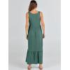 imageANRABESS Womens Summer Sleeveless Maxi Sundress Swing Casual Flowy Tiered Shirts Dress Beach Travel Vacation OutfitsGrass