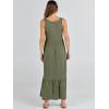 imageANRABESS Womens Summer Sleeveless Maxi Sundress Swing Casual Flowy Tiered Shirts Dress Beach Travel Vacation OutfitsGreen