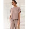 imageANRABESS Womens Two Piece Outfits Knit Sweater Vest Crop Top Pants Lounge Matching Tracksuit Sweatsuit Travel Clothes SetsLight Pink