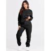imageANRABESS Womens Two Piece Outfits Sweatsuit Lounge Set Long Sleeve Crewneck Sweatshirt Jogger Pants Tracksuit 2025 Fall SetsBlack