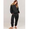 imageANRABESS Womens Two Piece Outfits Sweatsuit Lounge Set Long Sleeve Crewneck Sweatshirt Jogger Pants Tracksuit 2025 Fall SetsBlack