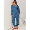 imageANRABESS Womens Two Piece Outfits Sweatsuit Lounge Set Long Sleeve Crewneck Sweatshirt Jogger Pants Tracksuit 2025 Fall SetsBlue