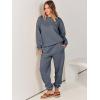 imageANRABESS Womens Two Piece Outfits Sweatsuit Lounge Set Long Sleeve Crewneck Sweatshirt Jogger Pants Tracksuit 2025 Fall SetsDark Grey