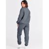 imageANRABESS Womens Two Piece Outfits Sweatsuit Lounge Set Long Sleeve Crewneck Sweatshirt Jogger Pants Tracksuit 2025 Fall SetsDark Grey