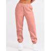 imageANRABESS Womens Two Piece Outfits Sweatsuit Lounge Set Long Sleeve Crewneck Sweatshirt Jogger Pants Tracksuit 2025 Fall SetsDark Pink